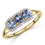 tanzanite diamond trilogy cushion halo r UK TDTCR a main