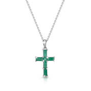emerald cross of devotion pendant UK ECODP a main