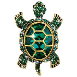 crystal turtle brooch UK CTUB a main