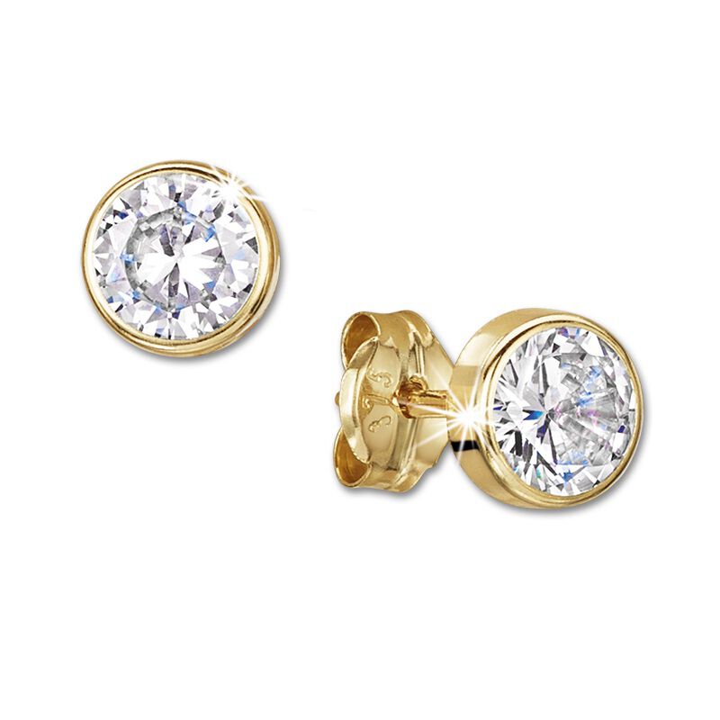 ultimate sparkle 9ct gold earrings UK GFDS a main