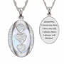 silver plated personalised love poem diamond pendant UK SPLPDP a main