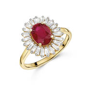 regal legacy ruby and diamond 9ct gold limited edition ring UK RLRDR a main