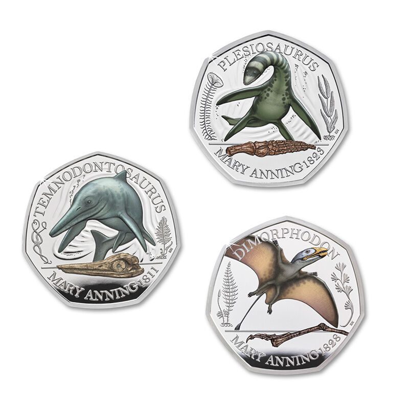 the complete dinosauria silver proof set UK DSPS c three