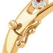 I Love You Ruby Diamond Bangle UK LYRDB b closeup clasp