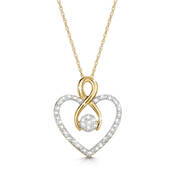 diamonds are forever 9ct gold pendant UK DIFP a main