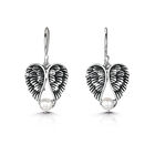 guardian angel wings pearl silver earrings UK GAWPE a main