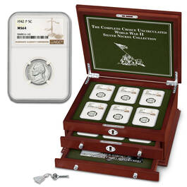 complete choice uncirculated world war 2 silver nickel WSN a Main