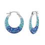 blue wave crystal side hoops UK BWSSH a main