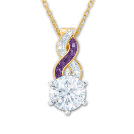 birthstone swirl pendant UK BSSP b two