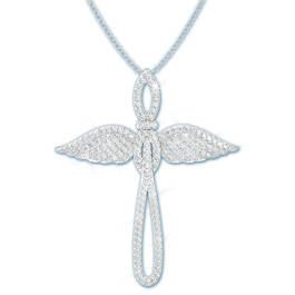 angel wings cross pendant UK ANCP a main