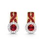 romantic ruby red kisses earrings UK RRKE a main