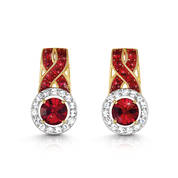 romantic ruby red kisses earrings UK RRKE a main