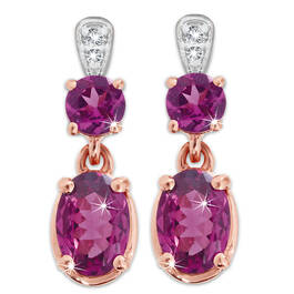 rare purple garnet silver earrings UK MRPGE a main