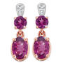 rare purple garnet silver earrings UK MRPGE a main