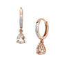 9ct gold morganite pear drop earrings UK GMPE a main