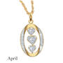 my daughter i love you birthstone diamond pendant UK DILUBP2 d apr