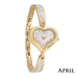 the personalised birthstone heart watch UK PHBW e five