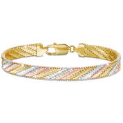 exquisite italian tri colour silver brac UK EITSB2 a main