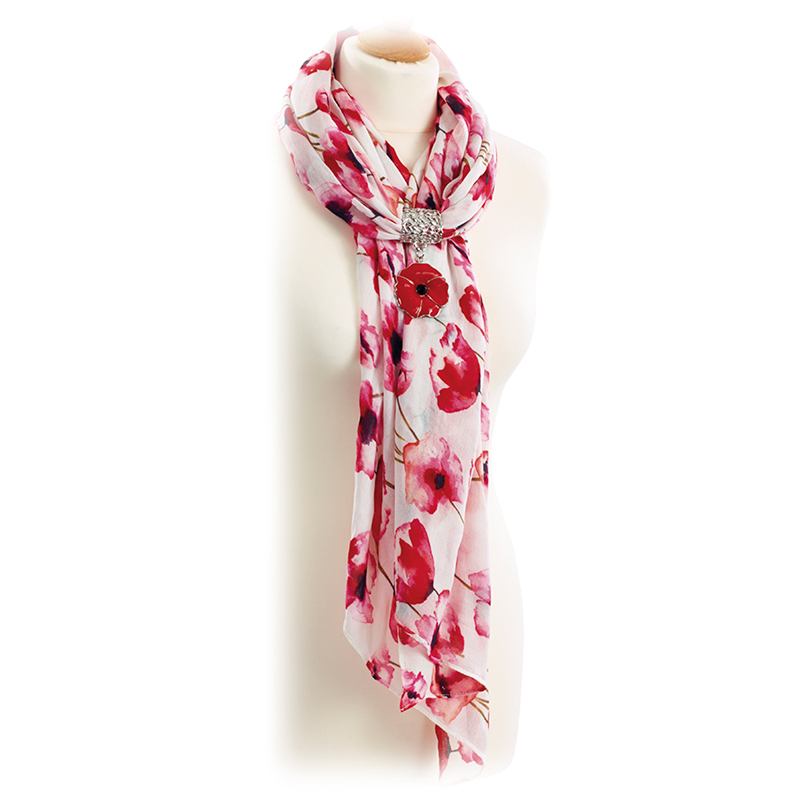 the poppy scarf enamel pendant UK POPSPE a main