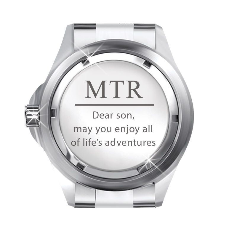 son personalised adventurer watch UK SPAW a main